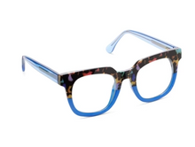 Load image into Gallery viewer, Showbiz Reading Glasses - Peepfetti Tortoise/Blue
