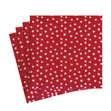 Load image into Gallery viewer, Caspari Small Dots Paper Luncheon Napkins in Red - 20 Per Package
