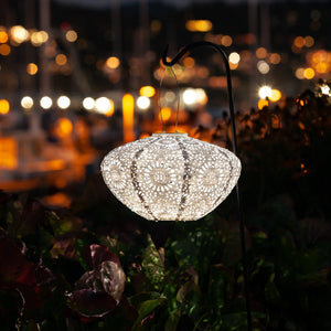 Soji Stella Crown Chantilly Lace - 13" Solar Lantern White