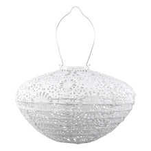 Load image into Gallery viewer, Soji Stella Crown Chantilly Lace - 13&quot; Solar Lantern White
