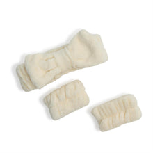 Load image into Gallery viewer, cream Spa Head and Wristband Set
