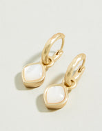 Spartina 449 Maera Drop Hoop Earrings Mother-of-Pearl