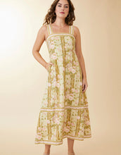 Load image into Gallery viewer, Spartina 449 Cleona Midi Dress Calm Waters Bouquet
