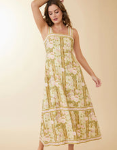 Load image into Gallery viewer, Spartina 449 Cleona Midi Dress Calm Waters Bouquet
