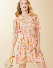 Load image into Gallery viewer, Spartina 449 Elayne Splitneck Dress Calm Waters Floral Chintz
