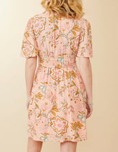 Load image into Gallery viewer, Spartina 449 Elayne Splitneck Dress Calm Waters Floral Chintz
