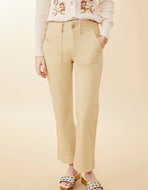 Spartina 449 Howell Wide Leg Crop Jean Khaki