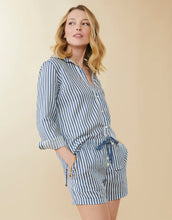 Load image into Gallery viewer, Spartina 449 Lois Shirt Mini Stripe Sea Blue
