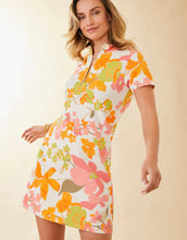 Load image into Gallery viewer, Spartina 449 Short Sleeve Serena Pique Dress River Club Watercolor Flowers
