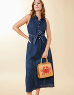 Spartina 449 Emeline Dress Hamilton Palm Embroidery - FINAL SALE