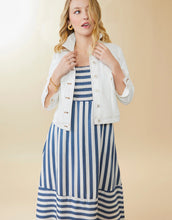 Load image into Gallery viewer, Spartina 449 Marielle Midi Dress Sea Blue Stripe
