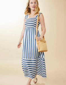 Spartina 449 Marielle Midi Dress Sea Blue Stripe