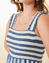 Load image into Gallery viewer, Spartina 449 Marielle Midi Dress Sea Blue Stripe
