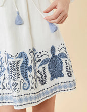 Load image into Gallery viewer, Spartina 449 Wynona Embroidered Dress Hamilton Sea Life - FINAL SALE
