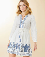 Load image into Gallery viewer, Spartina 449 Wynona Embroidered Dress Hamilton Sea Life - FINAL SALE
