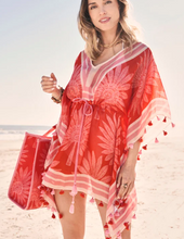 Load image into Gallery viewer, Spartina 449 Beach Cover Up Palmetto Frond Red
