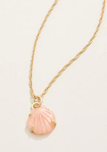 Spartina 449 Carved Shell Necklace 18" Coral
