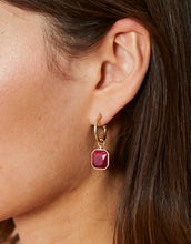 Load image into Gallery viewer, Spartina 449 Chateau Convertible Hoop Earrings Optic Pink
