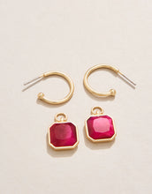 Load image into Gallery viewer, Spartina 449 Chateau Convertible Hoop Earrings Optic Pink
