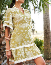 Load image into Gallery viewer, Spartina 449 Ivy Linen Dress Sugar Mill Palms
