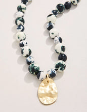 Load image into Gallery viewer, Spartina 449 Kai Stone Necklace 18“ Marbled Black
