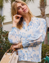 Load image into Gallery viewer, Spartina 449 Lindita Blouse Enclave Toile Blue
