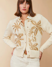 Load image into Gallery viewer, Spartina 449 Marlena Embroidered Cardigan Alabaster Palms
