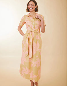 Spartina 449 Maryam Midi Dress Clara Blooms Pink