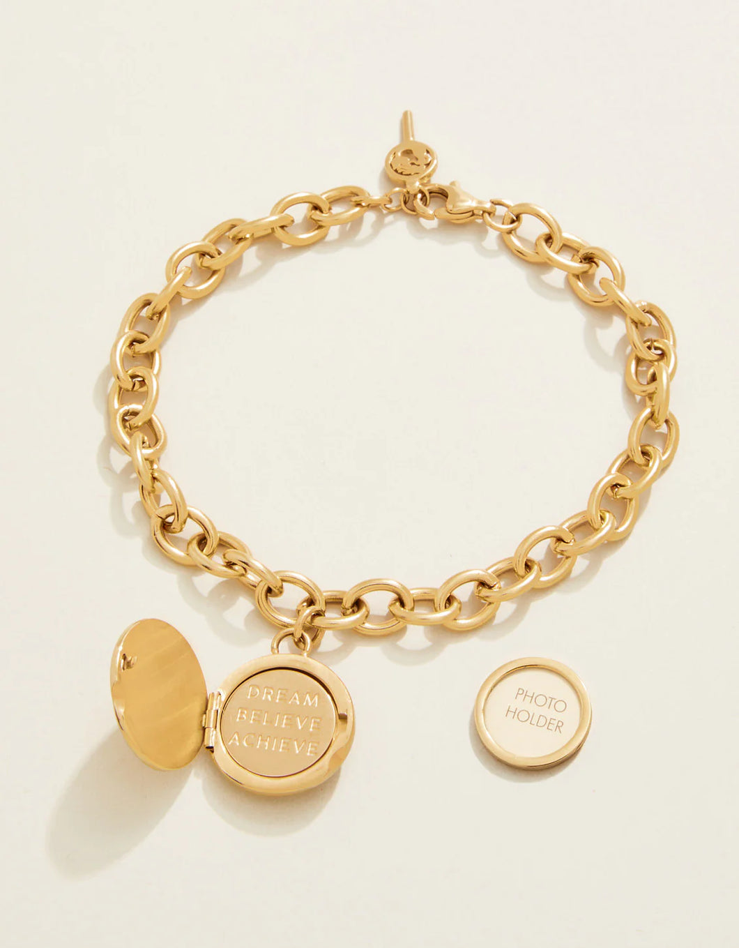 Spartina 449 Mini Round Locket Bracelet 7-8” Starburst