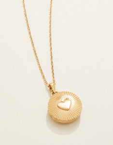 Spartina 449 Mini Round Locket Necklace Heart