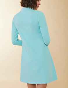 Spartina 449 Nora Half-Zip Dress Aqua Haze