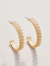 Load image into Gallery viewer, Spartina 449 Parkwood Hoop Earrings 30mm White Opal
