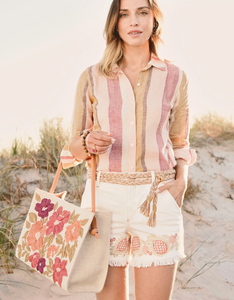 Spartina 449 Piper Raffia Tote Multi - FINAL SALE