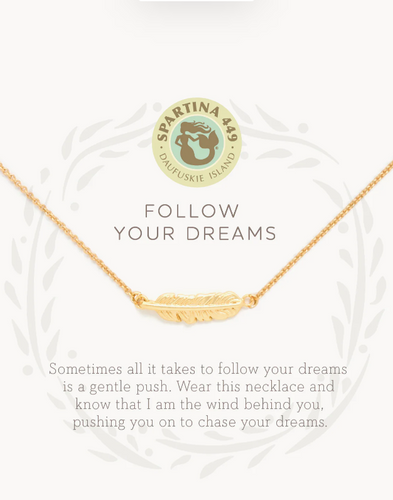 Spartina 449 Sea La Vie Follow Your Dreams Necklace Gold