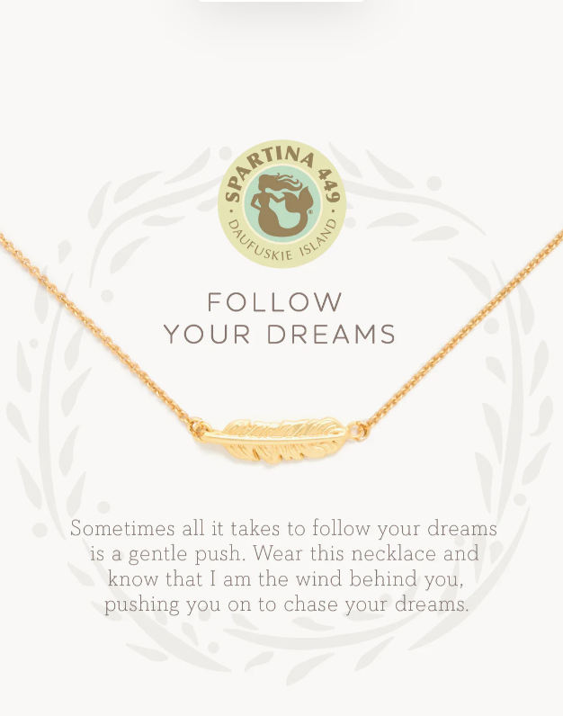Spartina 449 Sea La Vie Follow Your Dreams Necklace Gold