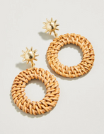 Spartina 449 Sunshine Wicker Earrings Natural