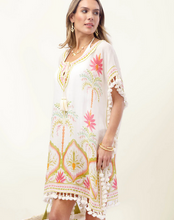 Load image into Gallery viewer, Spartina 449 Beach Kaftan Castillo Floral Palms - One Size
