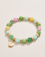 Spartina 449 Briolette Stretch Bracelet 8mm Green/Sea Foam