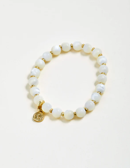 Spartina 449 Bryant Stretch Bracelet 8mm Mother-of-Pearl