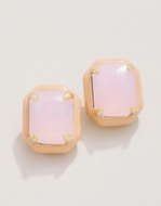 Spartina 449 Clara Window Stud Earrings Rose Opal