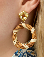 Load image into Gallery viewer, Spartina 449 Knotted Wicker Earrings Natural
