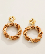 Spartina 449 Knotted Wicker Earrings Natural