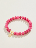 Spartina 449 Stone Stretch Bracelet 8mm Pink