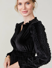 Load image into Gallery viewer, Spartina 449 Wilenna Velvet Dress Black - FINAL SALE
