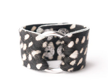 Load image into Gallery viewer, Spotted In White Leather Cuff
