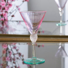 Load image into Gallery viewer, Beatriz Ball GLASS Aquarelle Martini glass on a mirror table
