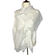 Load image into Gallery viewer, Pomegranate Moon Spring Flower White Chiffon Scarf
