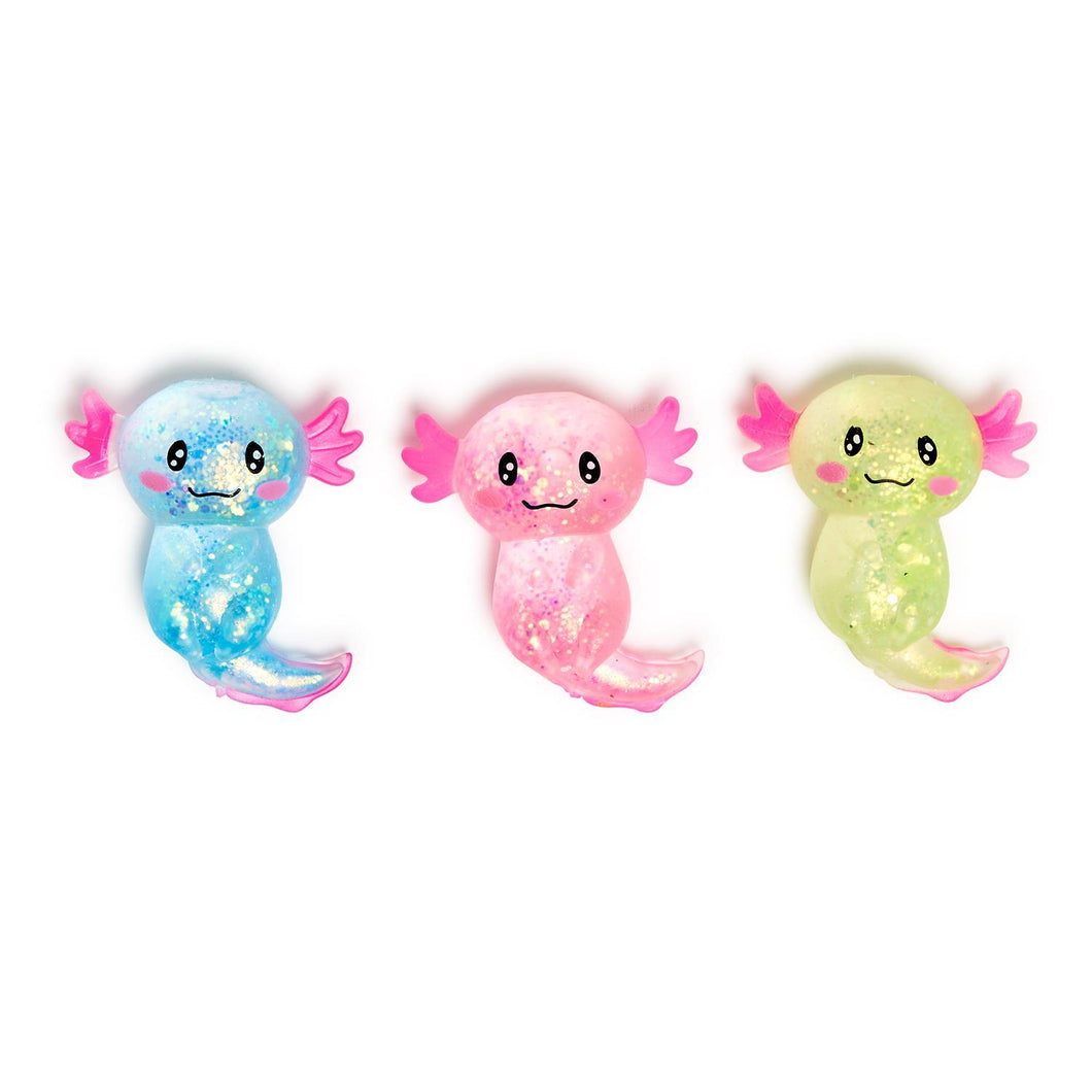 Squishy Glitter Axolotl Toy  - Assorted colors