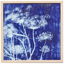 Load image into Gallery viewer, Cyanotype Botanicals Hand Painted Ceramic Wall Art
