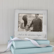 Load image into Gallery viewer, Mariposa And So the Adventure Begins Beaded Frame sitting of two Mariposa gift boxes

